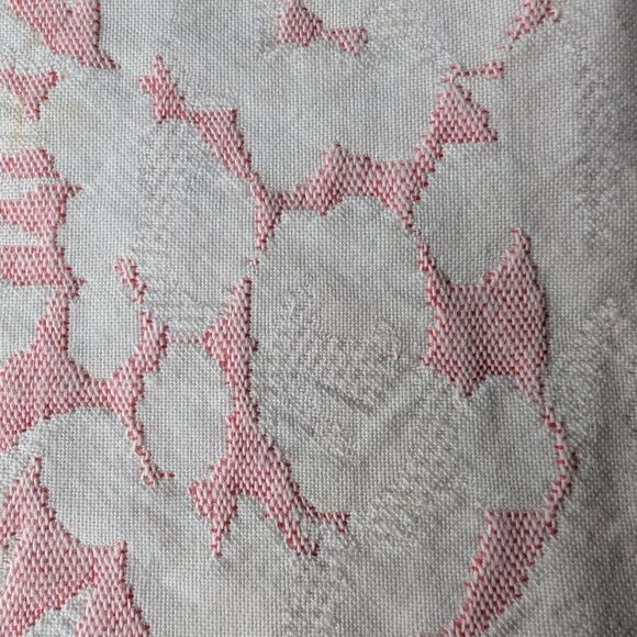 J. Crew Cotton Brocade Pink White Skirt with Slits Size 6 Medium - Picture 7 of 8